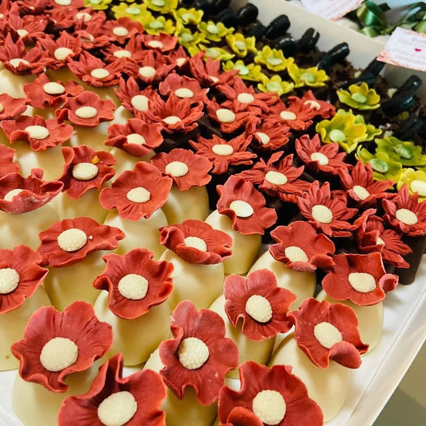 Chocolates com Flores