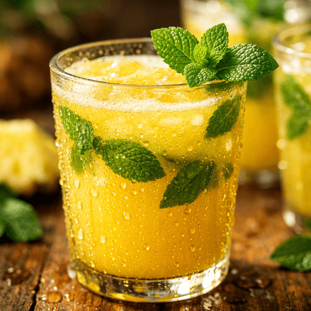 Suco de Abacaxi com Hortelã